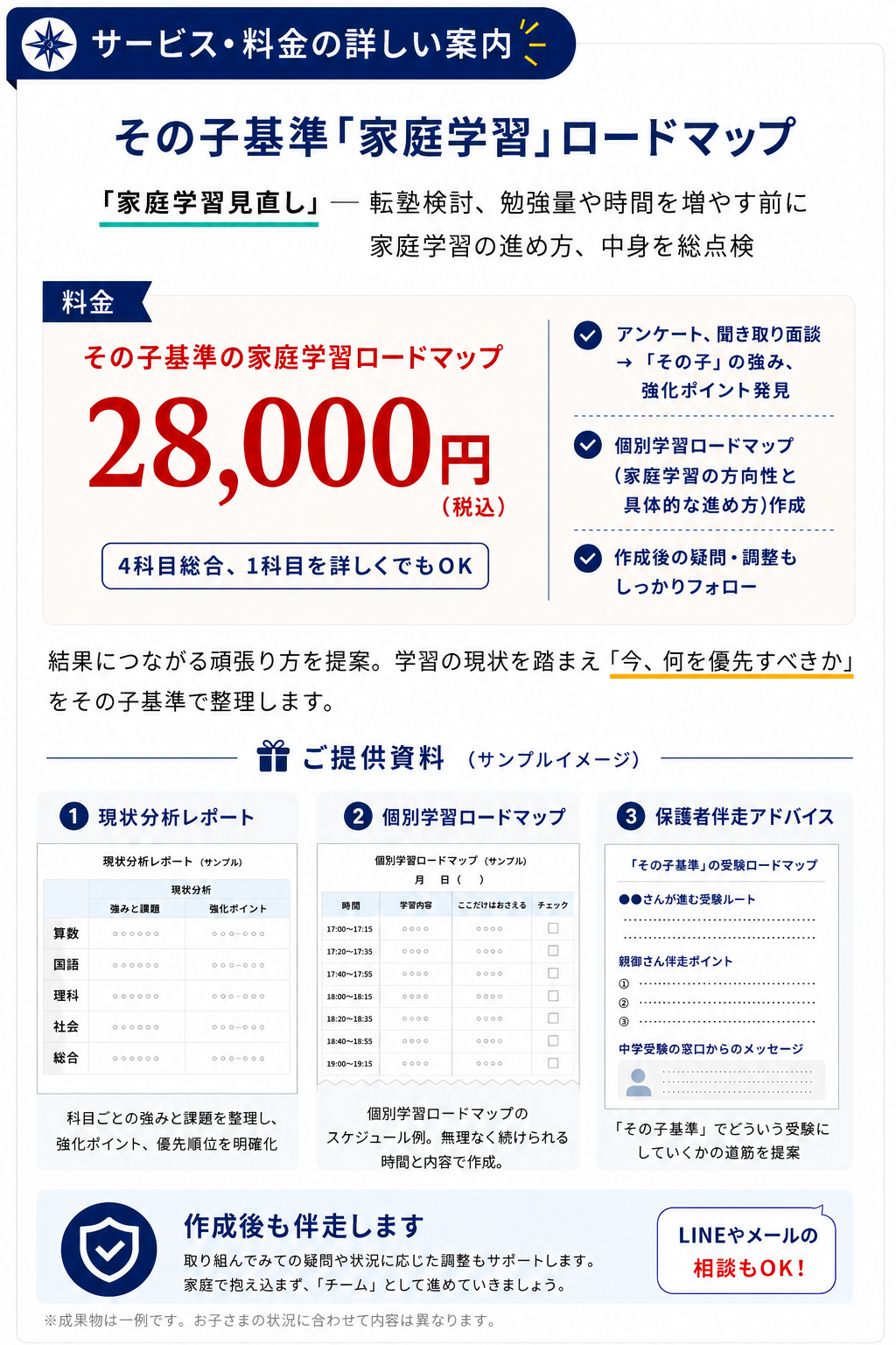 その子基準の家庭学習ロードマップ 料金